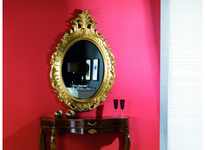 Klassieke designer luxe spiegel wandspiegel barok rococo 88x133cm houten frame nieuw