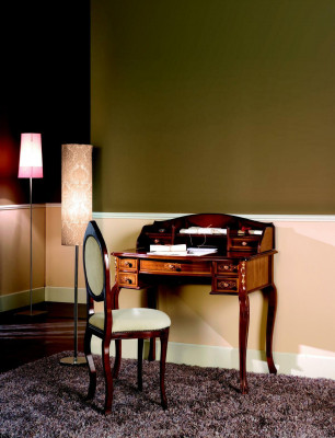Meubel Secretaris Antiek Barok Stijl Luxe Tafel Kantoor Ladekast Hout