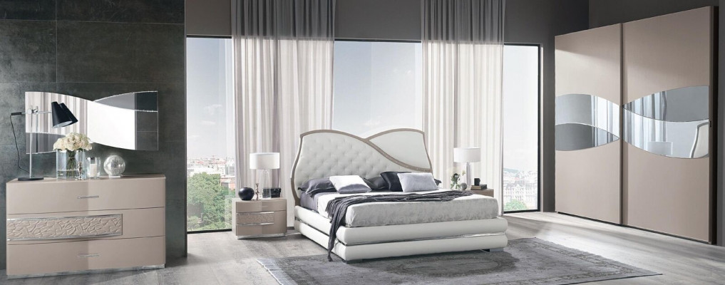 Bed Bedframes Bedstead Beds Double Luxury Double Bed White Modern Design