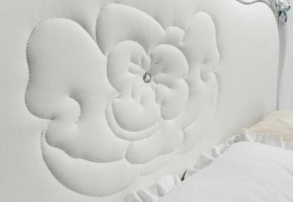 Bed Wit Slaapkamer Bedden Hout Luxe Meubels Ontwerp Klassiek Hotel Tweepersoons