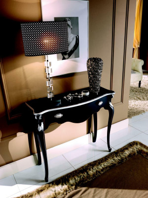 Console tafel Zwarte console Design Italiaanse meubelen Barok hout