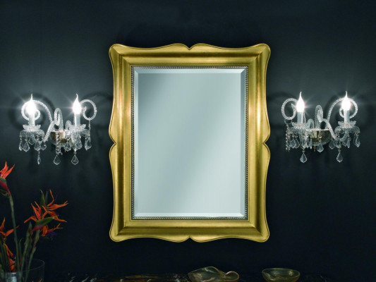 Spiegel Meubels Barok Klassieke Wandspiegel Hout 85x105 Glas Frame Muur Goud