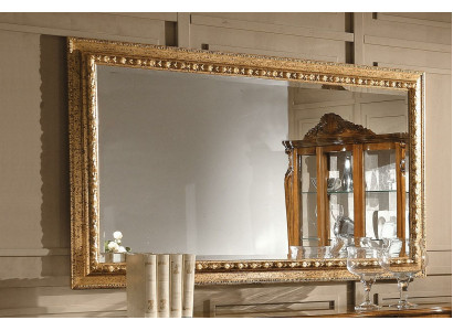 Gouden spiegelontwerp luxe xxl wandspiegel houten frame barokstijl Italië nieuw