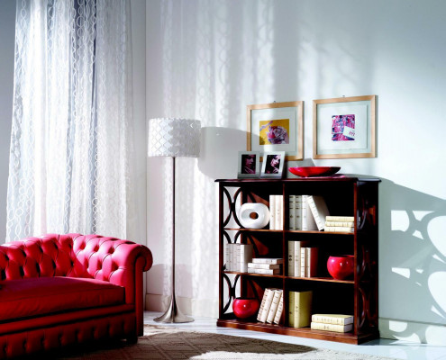 Ontwerper luxe kasten boekenplank bruin klassiek hout Italiaans