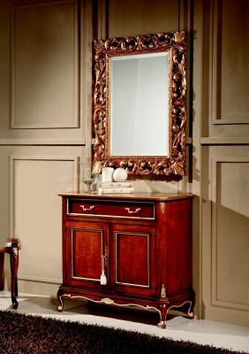 Ontwerp xxl grote spiegel wandspiegel echt houten frame hangspiegel luxe meubels