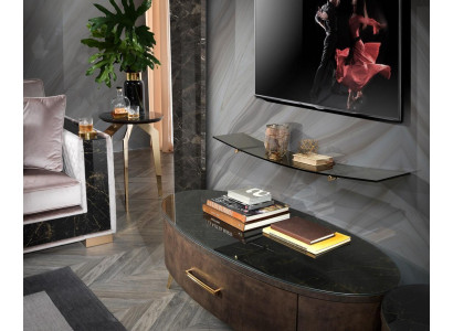 Moderne woonmuur woonkamer wandplank dressoir RTV-rek muurkast 2-delig.