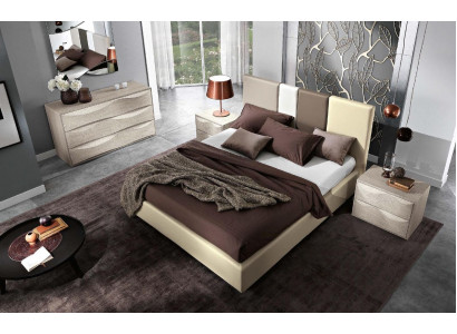 Bed Tweepersoonsbed Bedframes Bedframe Bedden Dubbel Luxe Hout Ontwerp Leer