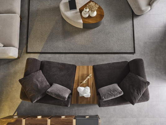 Zitbank 4-zits fauteuil vierzitsbank modern zwart stof nieuw