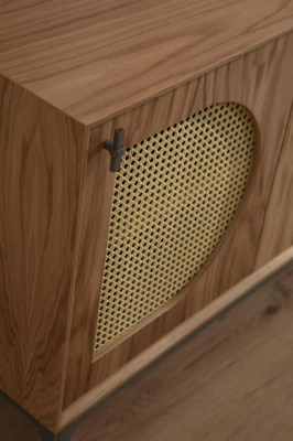 Sideboard met spiegel Dressoir Sideboards Houten kast Meubels Bruin Nieuw