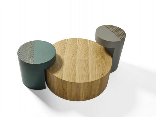 Bijzettafel Salontafels Koffietafel Rond Tafels Bruin Luxe Tafel 3 delig