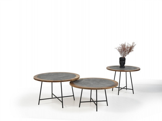 Salontafels Ontwerptafels Salontafel 3 delig Bijzettafel Luxe Tafel