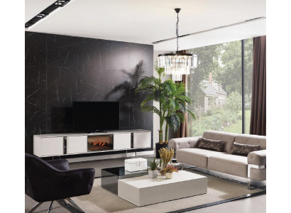 Sofaset 31 zitplaatsen 2x salontafel bijzettafel designer stoffering 5-delig.