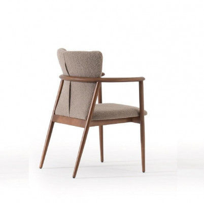 Eetkamerstoel ontwerp gestoffeerd textiel modern design fauteuil fauteuil