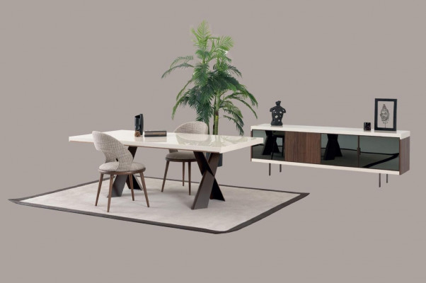 Eetkamerstoelen Hout Stof Luxe Bekleed Meubels Modern Grijs