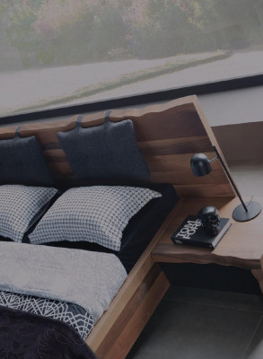 Slaapkamer Bed 2x Nachttafel Kledingkast Set van hout Moderne set