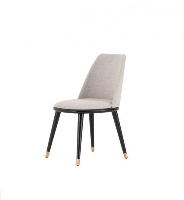 Ontwerper Mega comfortabele beige eetkamerstoel in moderne stijl.