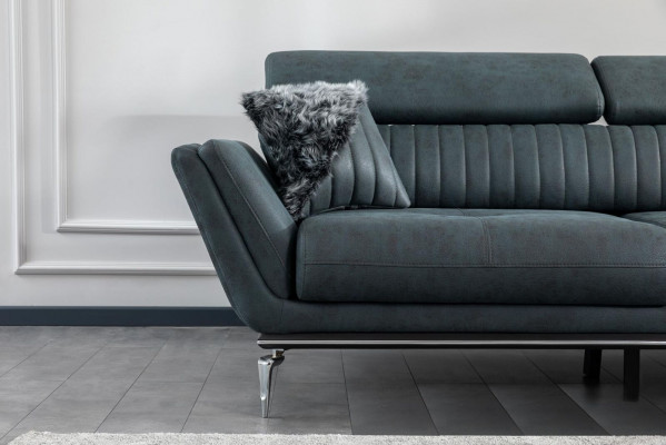 Woonkamerset hoekbank L-vorm tv-standaard tv-wand bankstel design.