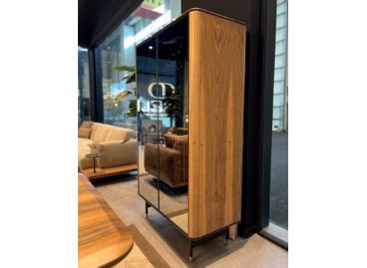Vitrine glazen bar kast huis kasten wandplank hout woonkamer