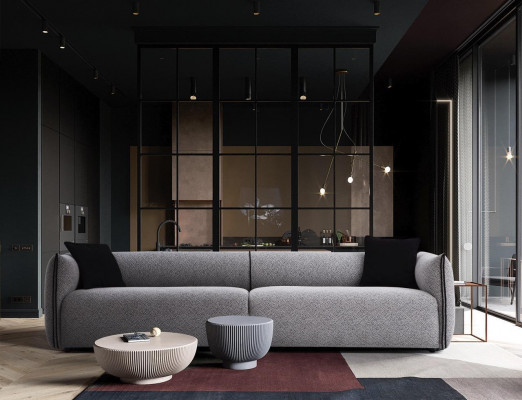 Woonkamer Bank Banken Bekleding Bankstellen Design Bank 4-zits Textiel