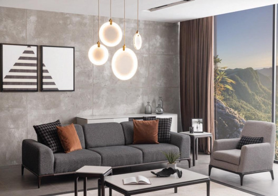 Woonkamer bankstel 4-zits salontafel 2 bijzettafels luxe bank  Woonkamer bankstel 4-zits salontafel 2 bijzettafels luxe bank