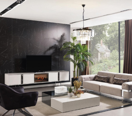 Sideboard met open haard tv stand tv meubel luxe lowboard 240 cm