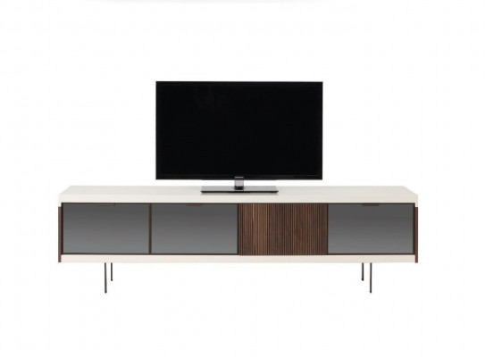 Lowboard tv-standaard Regal Tv-kast Design Luxe Hout Wit Meubel 225 cm