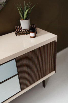 Slaapkamer Consoletafel Luxe Houten Kasten Met Glazen Moderne Ontwerp