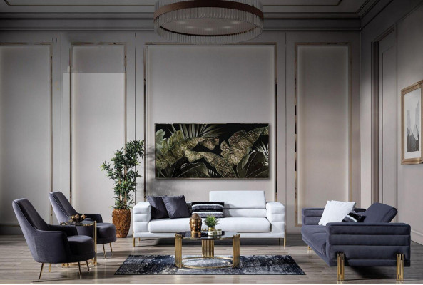 Sofaset Compleet bankstel Bank Zits Stof Modern Set 4-delig