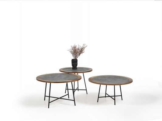 Salontafel Ontwerp Hout Rond Bruin Bijzettafel Woonkamer Tafels Nieuw