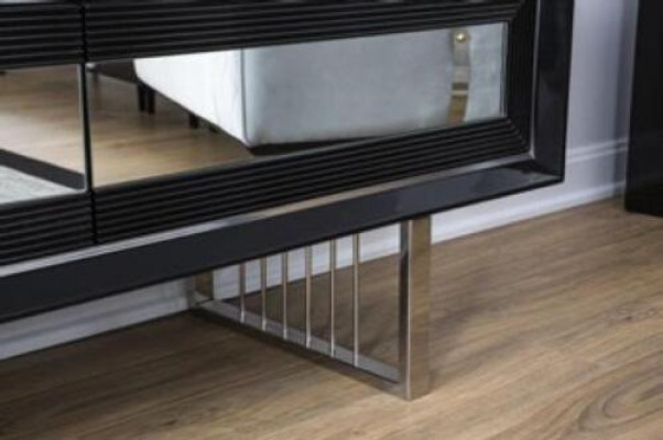 Luxe woonwand + dressoir laag dressoir woonkamer zwart hoogglans