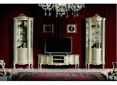 Ontwerp set garnituur 3-delig RTV met 2x vitrine Italiaanse luxe meubels barokstijl