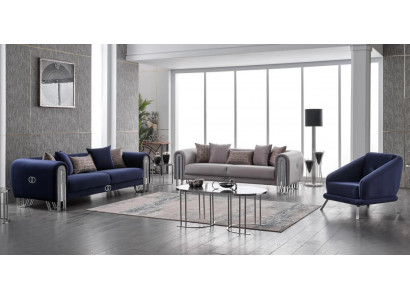 Luxe set 3-dlg woonkamer textiel Stijl Modern Bankstel 3+3+1 Ontwerper