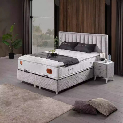 Bedden tweepersoonsbed hotel bedframe dubbel hout meubels bed bekleding luxe design.