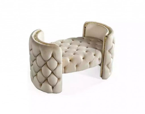 Moderne kruk gestoffeerde meubels woonkamer Wit design Ottomaans Nieuw
