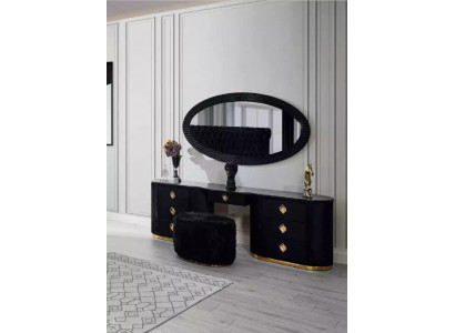 Ovale kaptafel console tafel met kruk slaapkamer tafels kaptafels