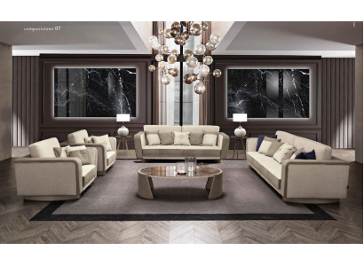 Bankstel 3+2 zits set Design Banken Beklede Luxe Bankstellen Relax Moderne Nieuw