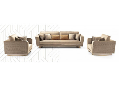 Sofa set Luxe meubels Bank Bank Bekleding 3+2 zits Bankstellen Banken 2-delige Italië