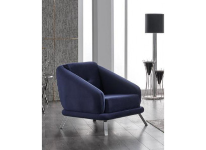 Zetel luxe woonkamer modern design textiel meubels luxe zitplaats blauw.