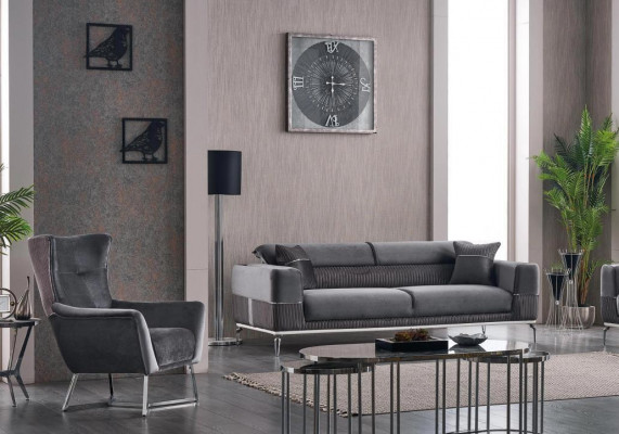 Bankstel set 2-delig Woonkamer Compleet Bankstel 3+1 Zits Stoffering Meubels Textiel