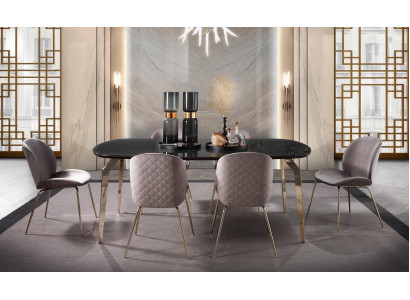 Garnituur Tafel Tafels Luxe Hout Meubels Nieuw Eetkamer Groep Compleet Set 7-delig