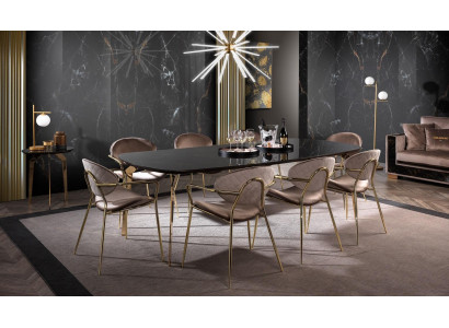 Meubilair inrichtingsgroep tafel + 6 stoelen set eettafel set eetkamer 7-delig.