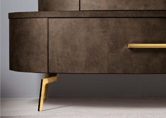 Bedset Ontwerp Klassiek Bed Nachtkastje Commode 4-delig Slaapkamer