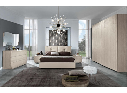 Luxe set 6-dlg. Slaapkamer Bed Nachtkastje Commode Spiegel Kledingkast Nieuw