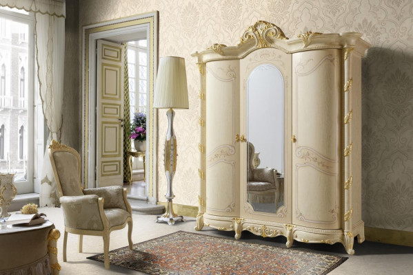 Klassieke massief houten kledingkast houten slaapkamer rek kast kast