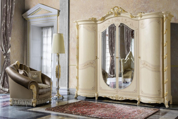 Slaapkamer meubels Italië houten kast kast massief houten kledingkast