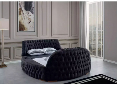 Zwart Chesterfield-bedontwerp gestoffeerde meubels Hotel Luxe Bedden Lift Media