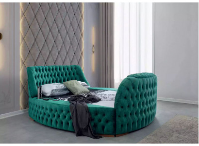 Chesterfield bed meubels tweepersoonsbedden Green Round Beds Luxury Hotel met lift