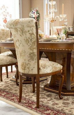 Eetkamerset met stoelen 6x, eetgroep in antieke stijl, tafel 7-delig, nieuw