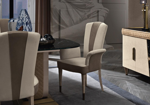 Tafel Eettafel Hout Eetkamer Set 6x Stoelen Stoel Leuning Groep Italië