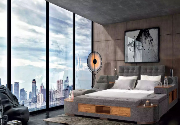 Multifunctioneel bed Tweepersoonsbed Moderne bedframe Bedden 200x200cm Hotel Nieuw